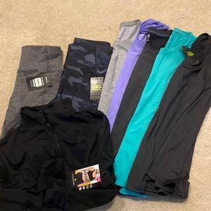 All Brand New! Womens Sz XS bike shorts tank tops workout gear